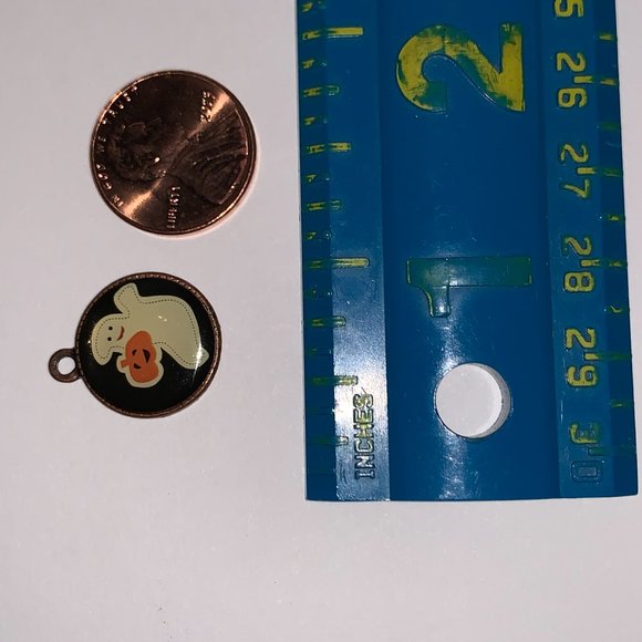 Cute Ghost with Pumpkin Halloween Charm - Picture 8 of 11